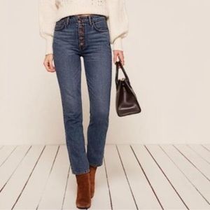 Reformation winona button fly jeans